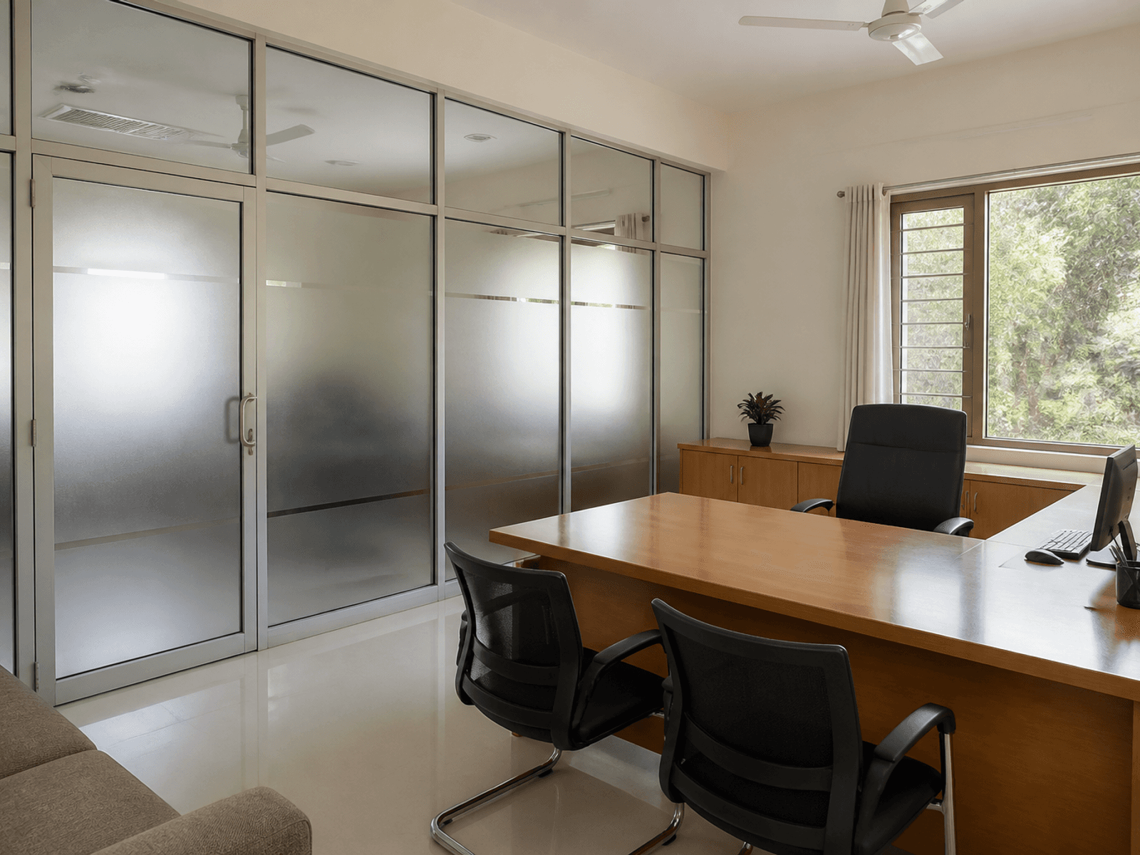 Campus admin glass cabin