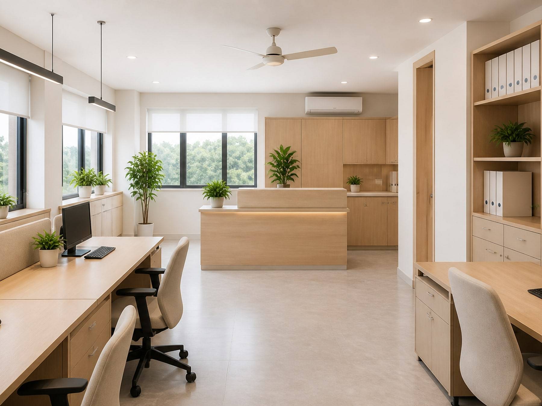 Admin & staff offices interiors by Space Solutions
