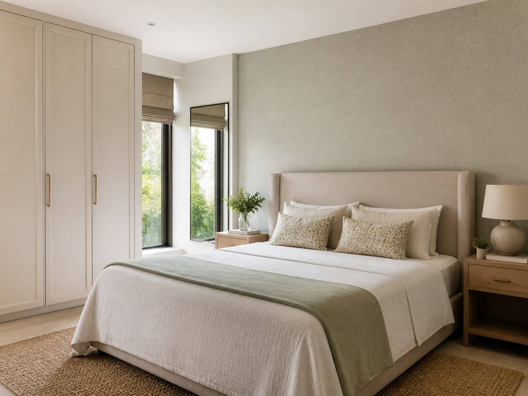 Guest bedroom with compact storage