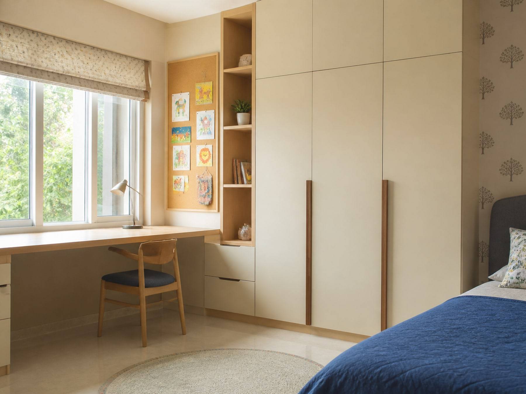 Kids bedroom with study desk