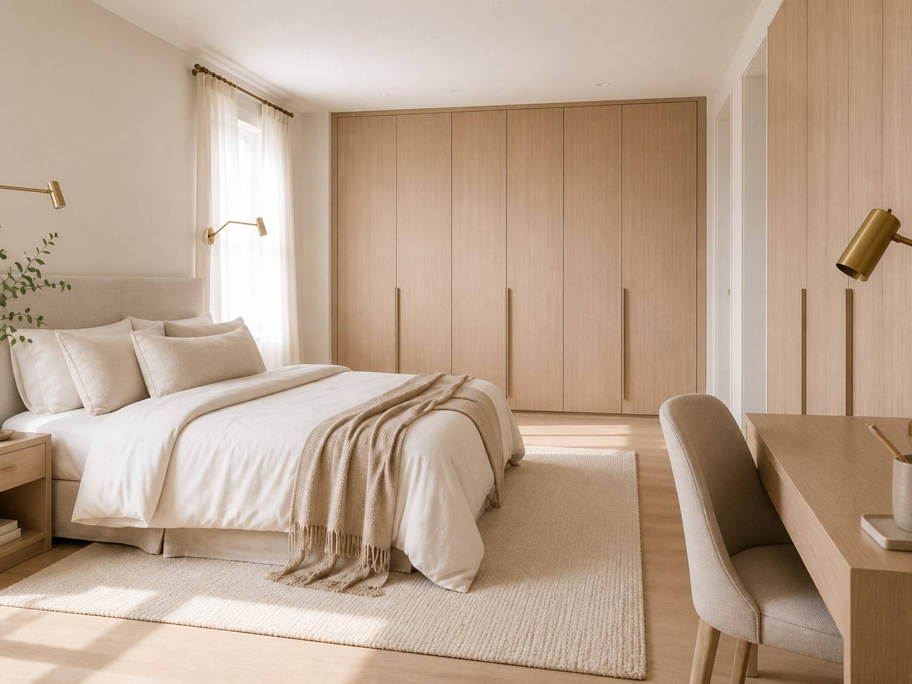 Master bedroom interiors by Space Solutions