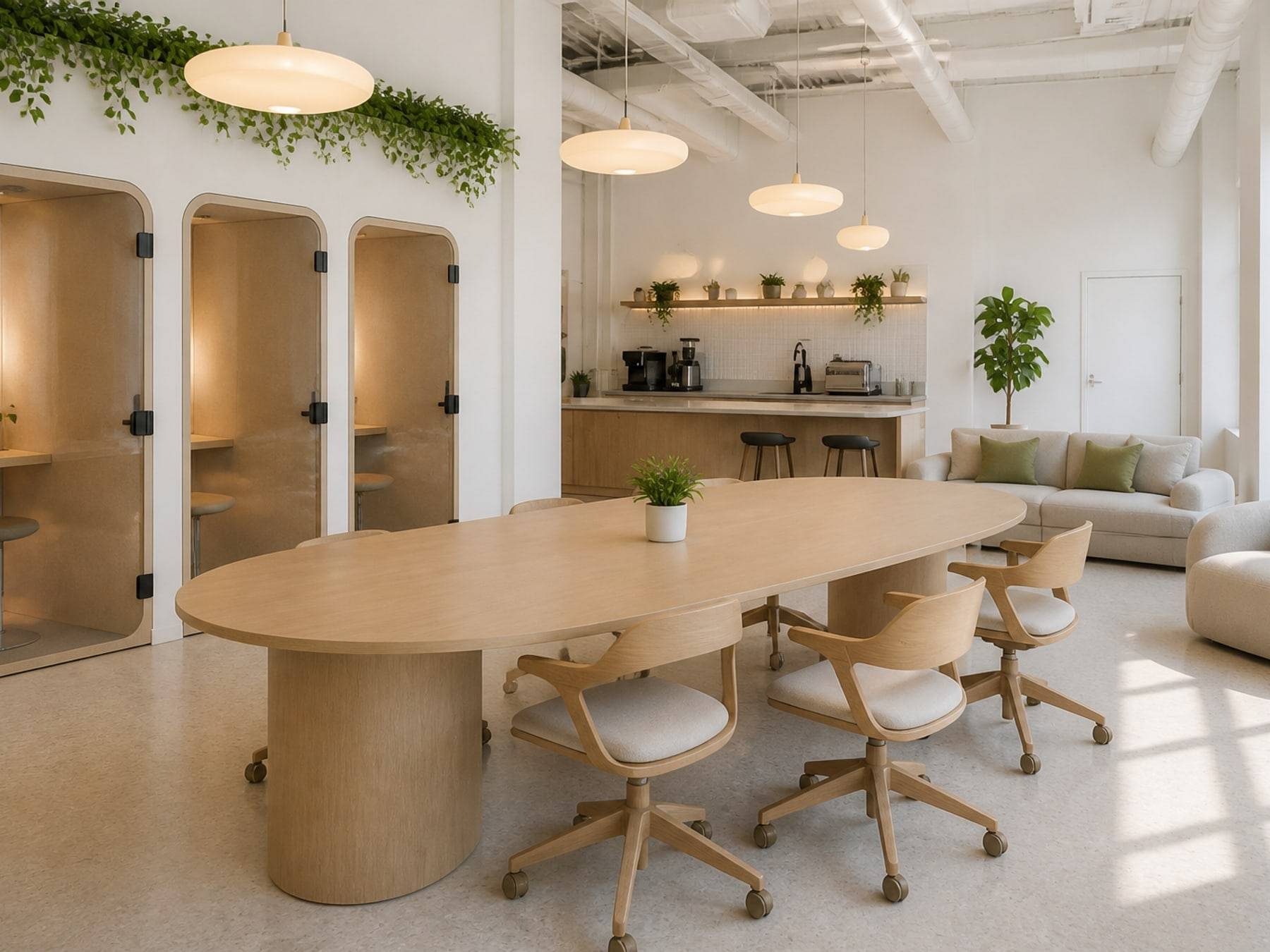 Hot desks interiors by Space Solutions