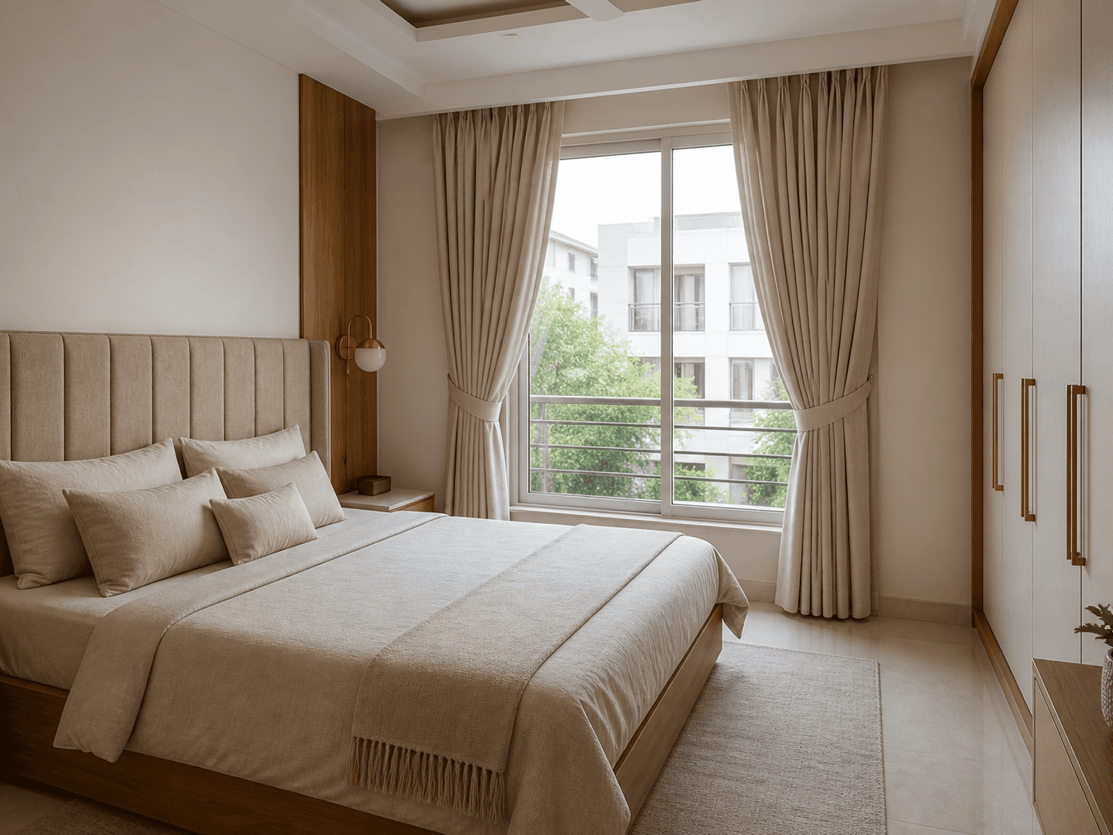 Bedroom fabrics in a coordinated full home
