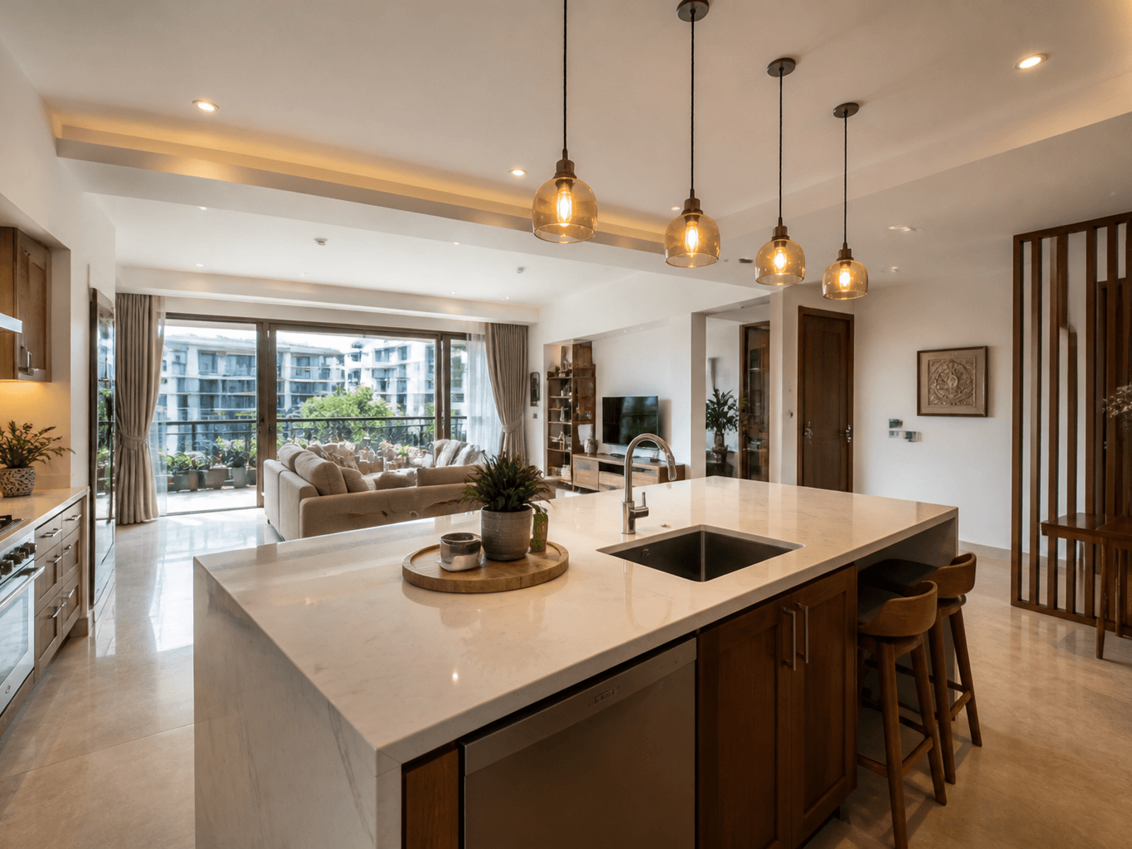 Coordinated counters and lighting in a home