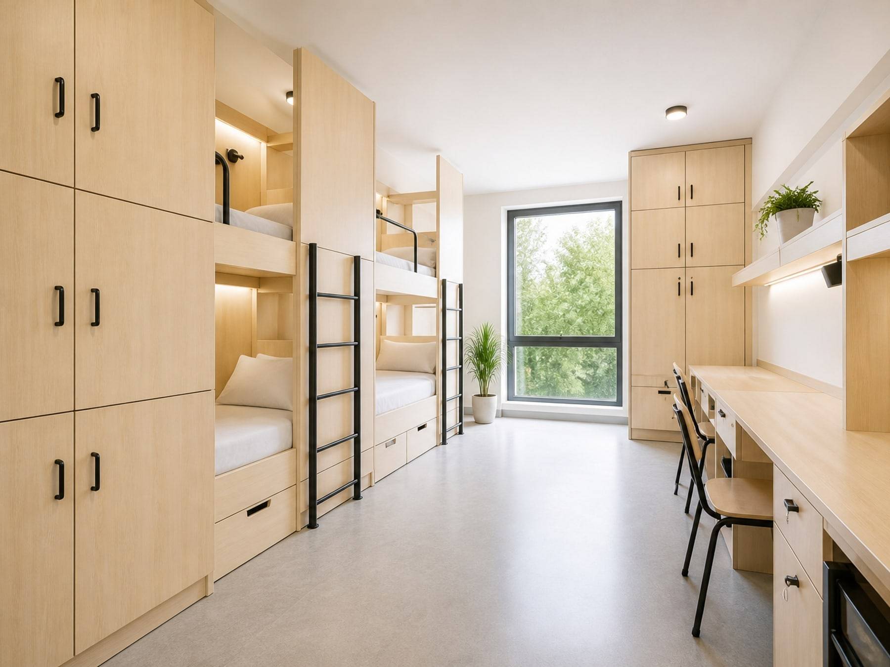 Bunk rooms interiors by Space Solutions