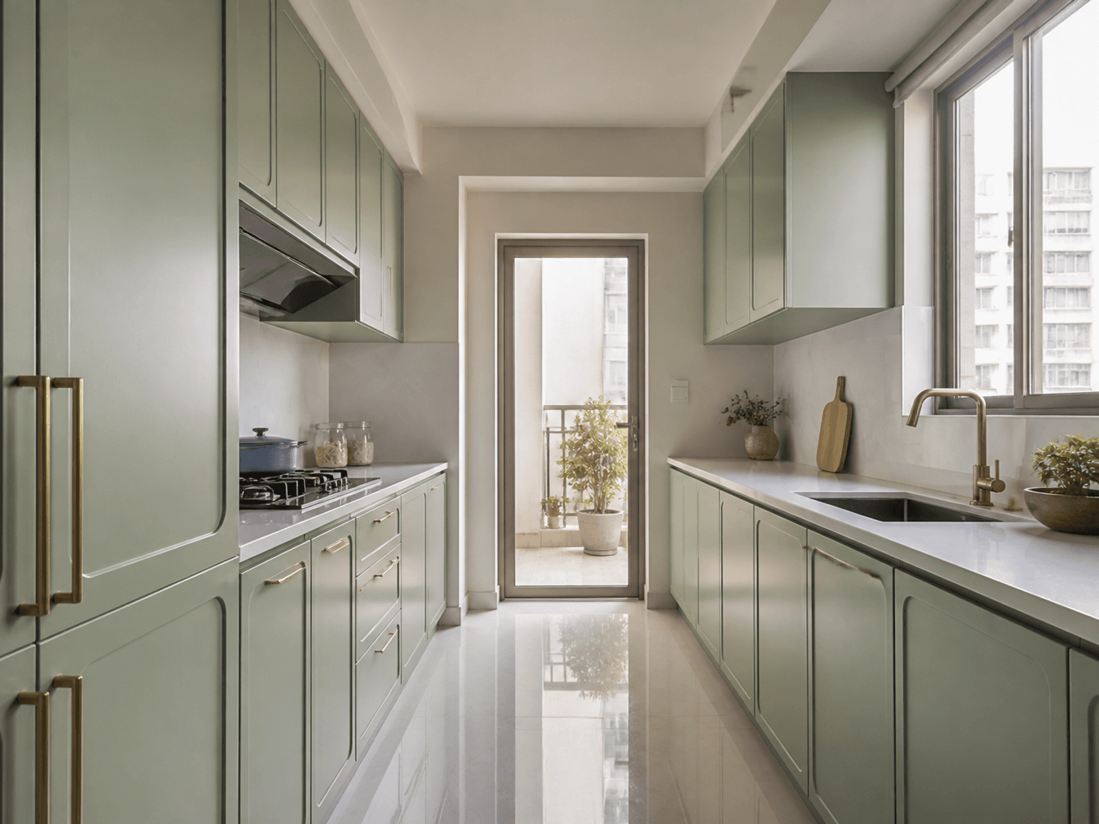 Membrane finish modular kitchen