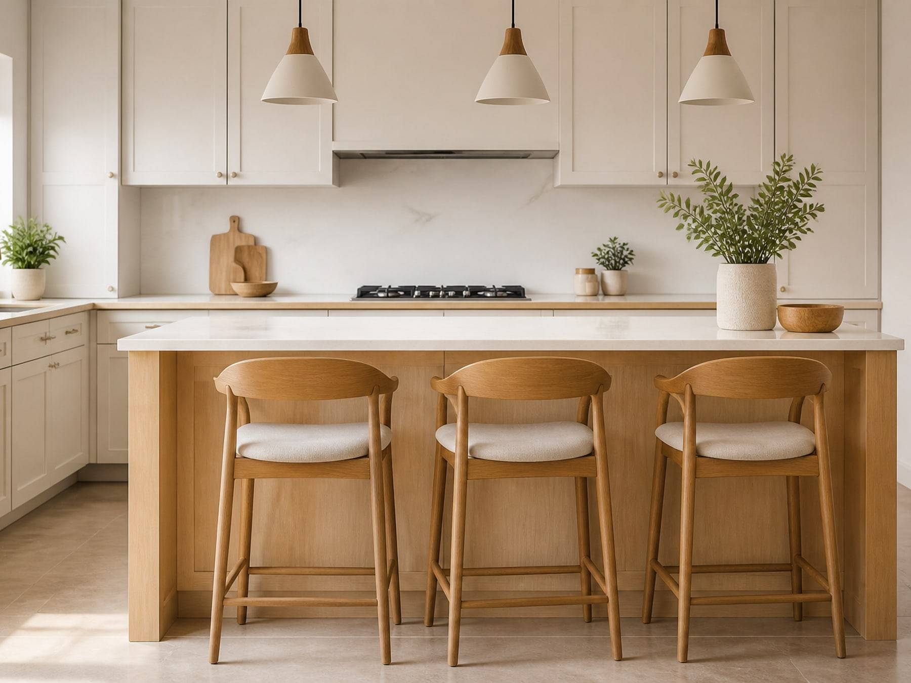Island kitchen interiors by Space Solutions