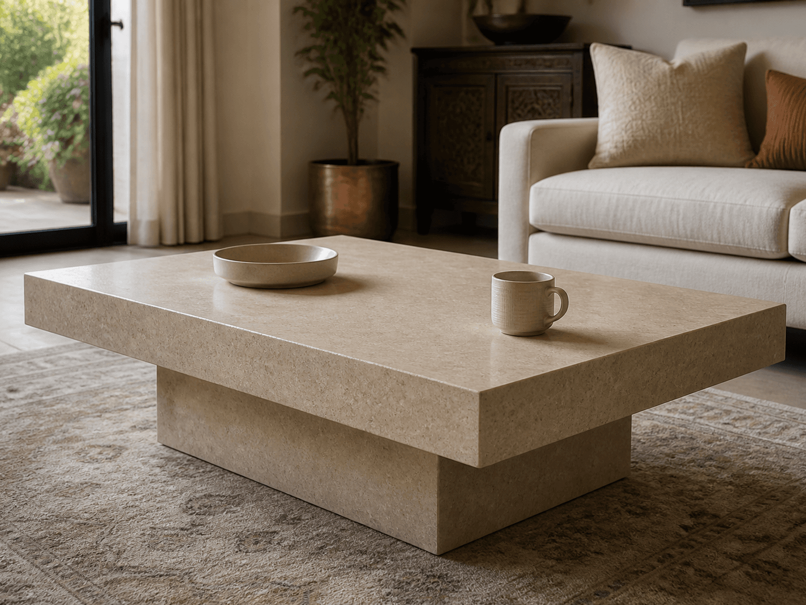 Quartzite or marble kitchen counter