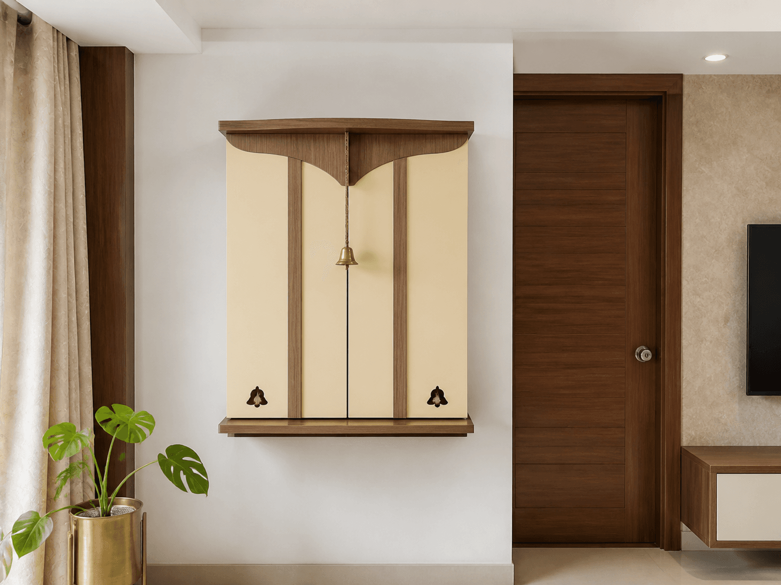 Laminate wall-mounted pooja unit