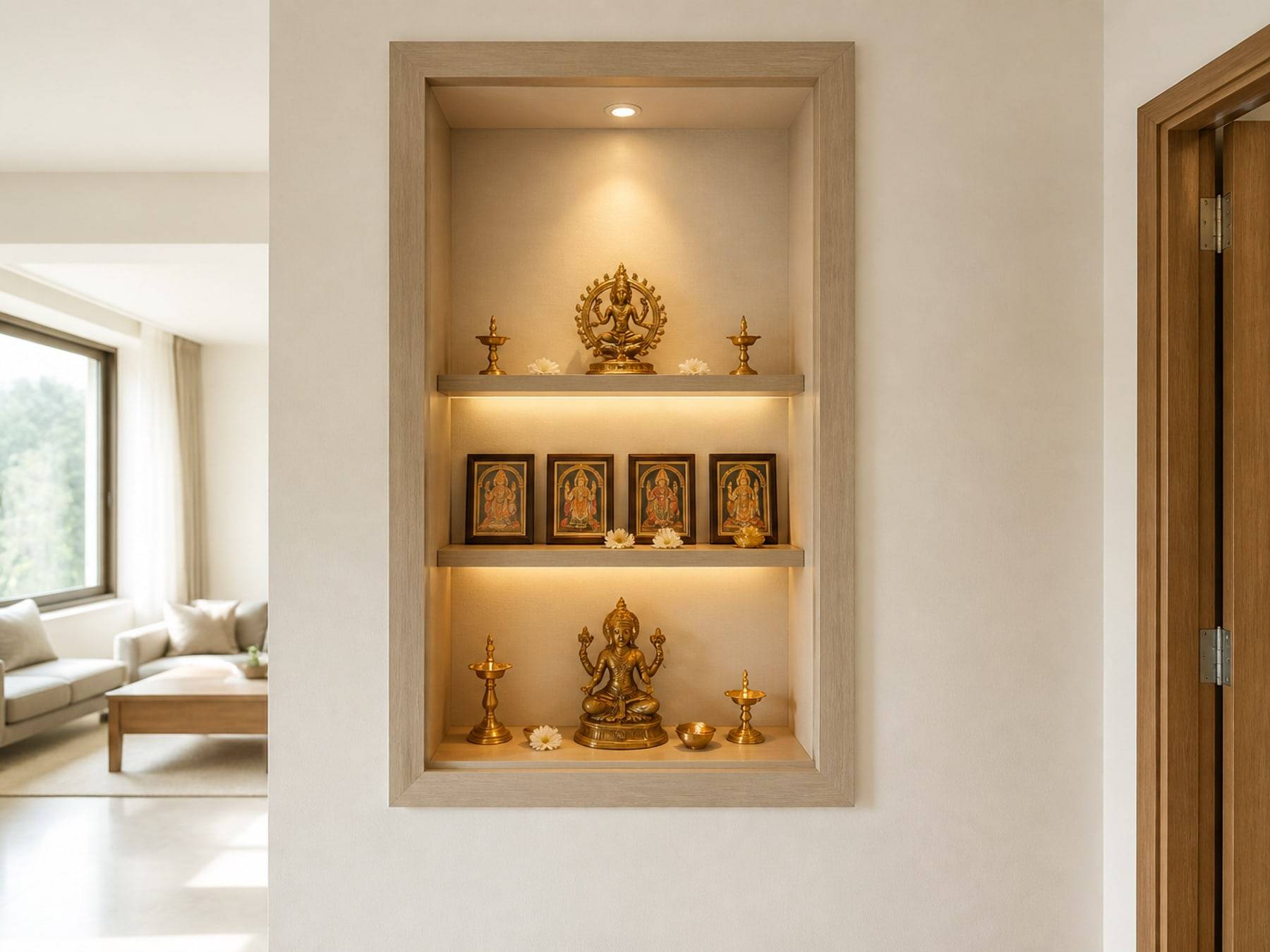 Niche pooja shrine