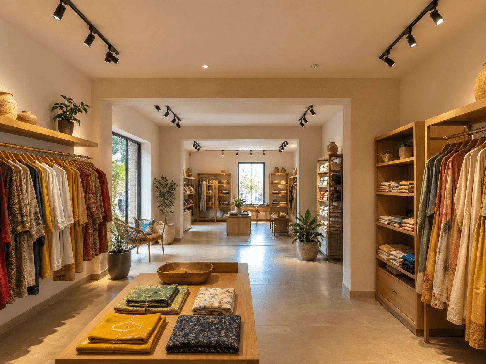 Retail track lighting over product display