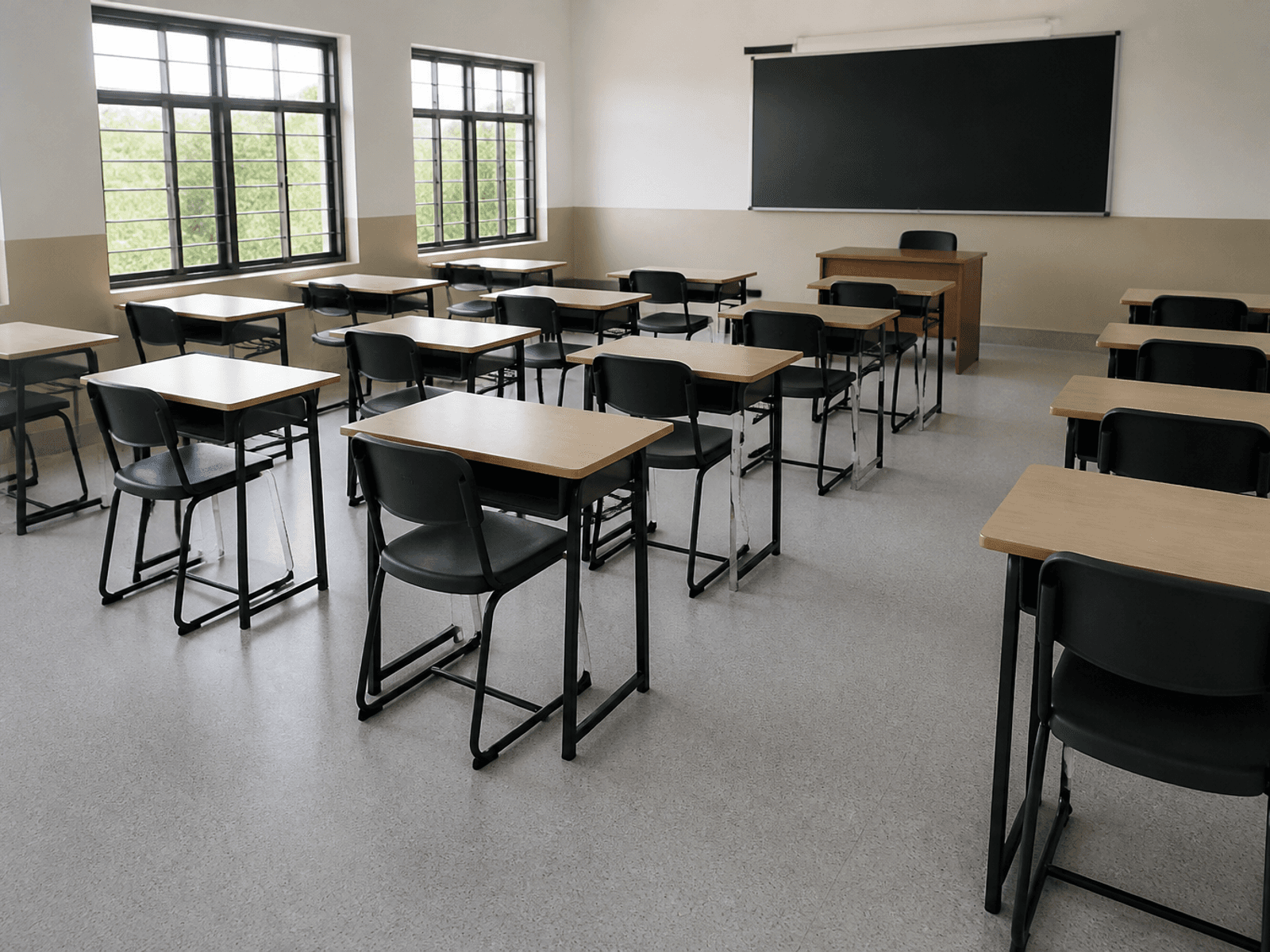 School classroom vinyl flooring