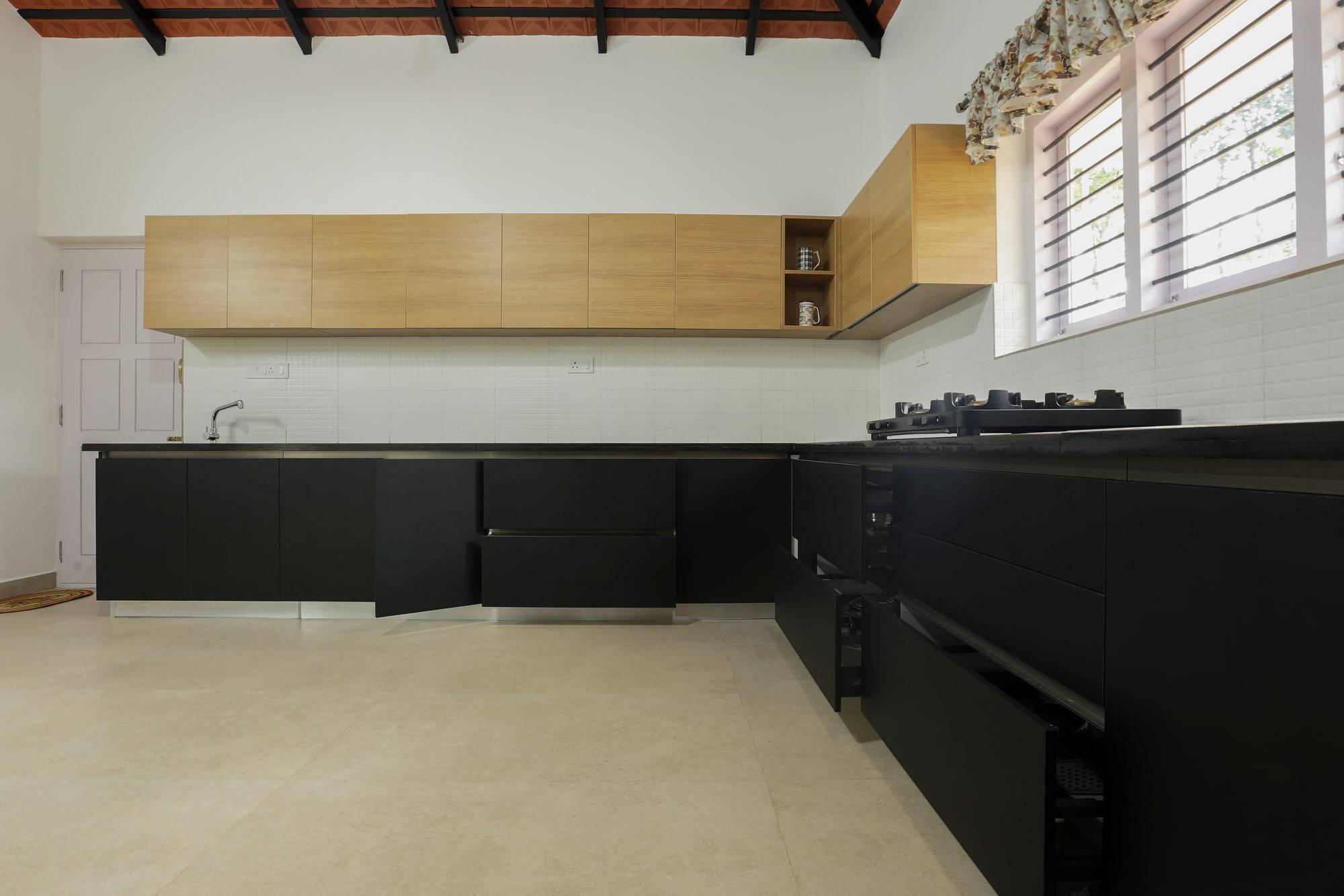 Open modular drawers showing tandem box organization and storage