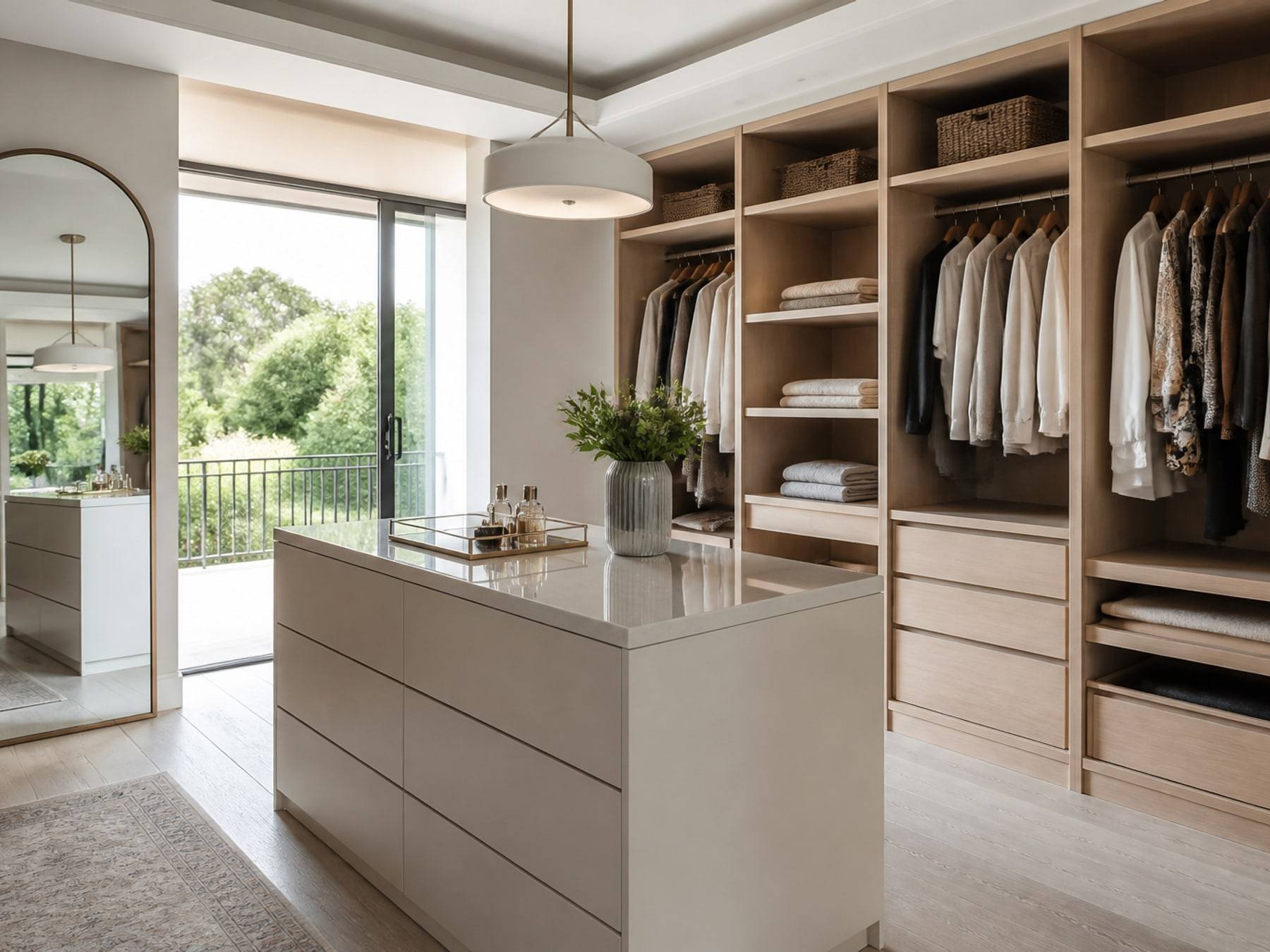 Loft storage above a wardrobe